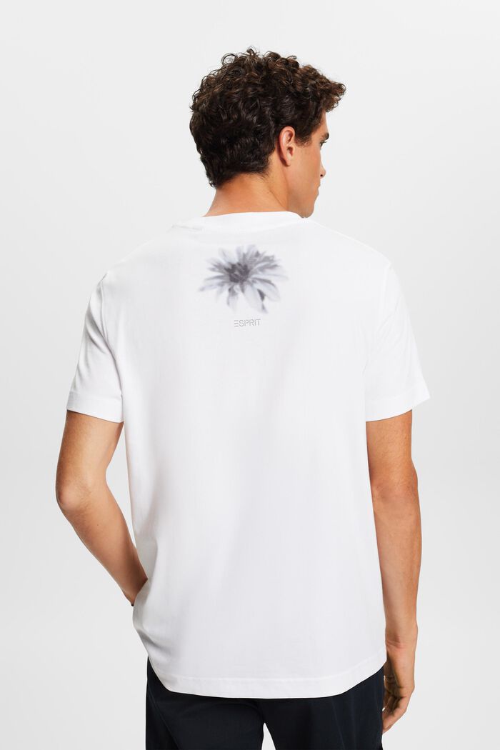 Pima Cotton Print T-Shirt, WHITE, detail image number 4