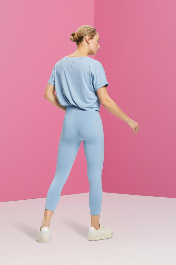 Recycled: Active leggings with E-DRY, PASTEL BLUE, detail image number 3