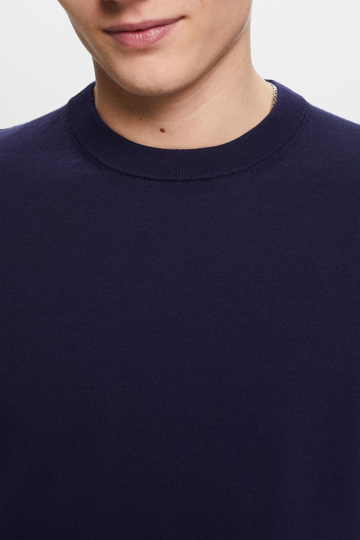 Short-Sleeve Sweater, NAVY, detail image number 2