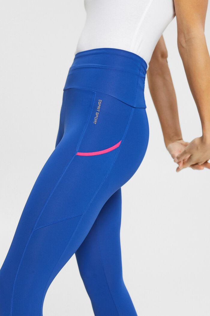 Sports leggings with E-DRY technology, BRIGHT BLUE, detail image number 4