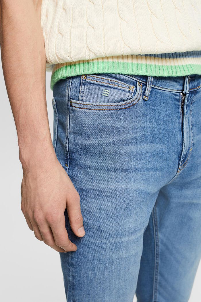 Mid-Rise Skinny Jeans, BLUE LIGHT WASHED, detail image number 4