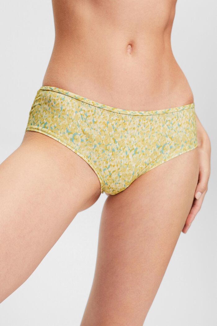 Brazilian hipster shorts with lace, PISTACHIO GREEN, detail image number 0