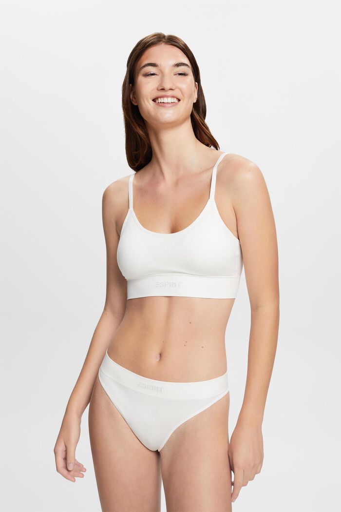 Seamless Padded Logo Bustier, OFF WHITE, detail image number 0