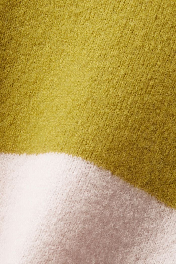 Striped Wool-Blend Sweater, LIGHT PINK, detail image number 6