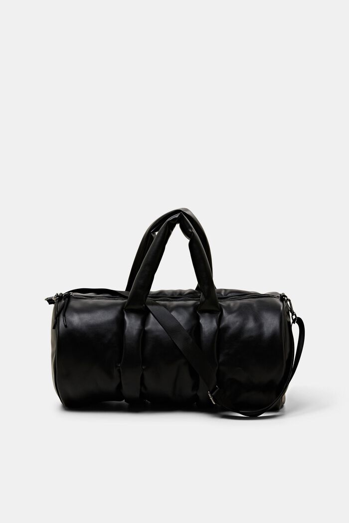 Big faux leather puffer bag