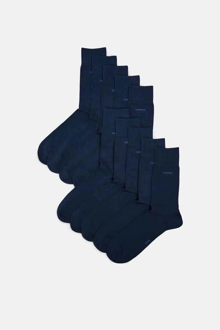 10-pack of socks, organic cotton blend, MARINE, detail image number 0