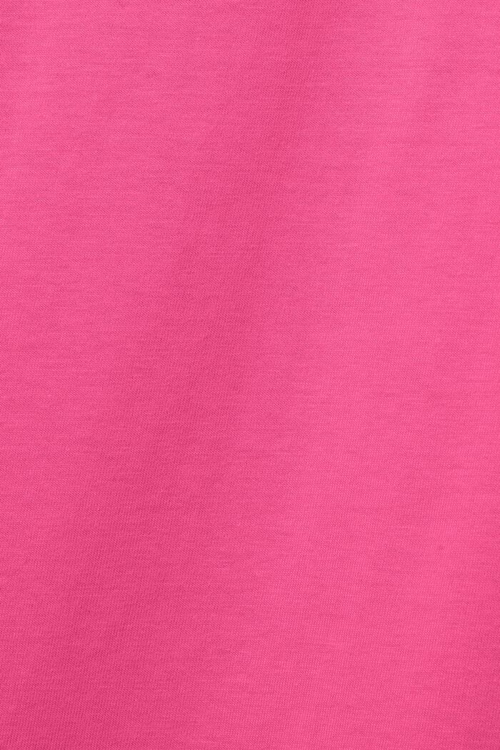Unisex Cotton Fleece Logo Sweatshirt, PINK FUCHSIA, detail image number 7