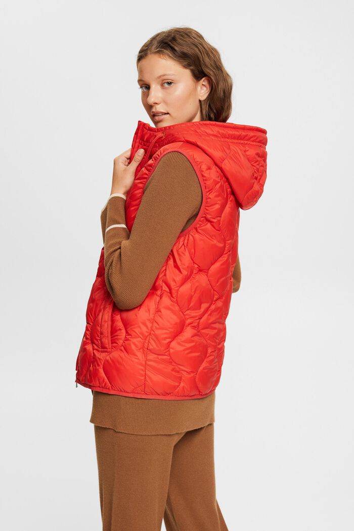 Quilted body warmer, ORANGE RED, detail image number 5