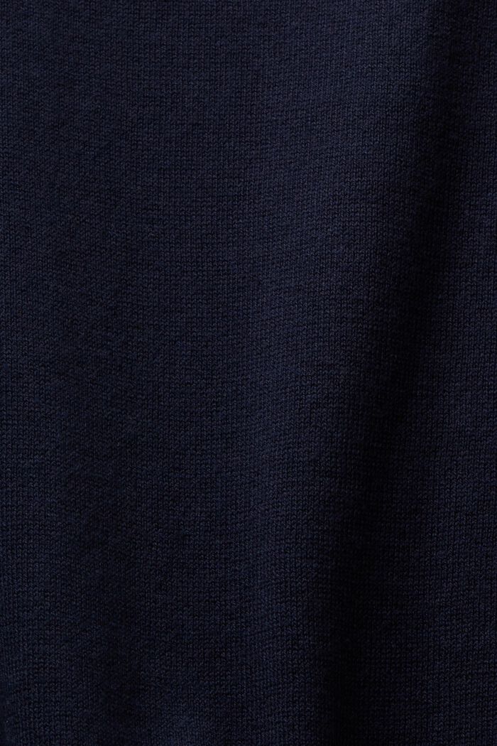 Cotton V-Neck Sweater, NAVY, detail image number 4