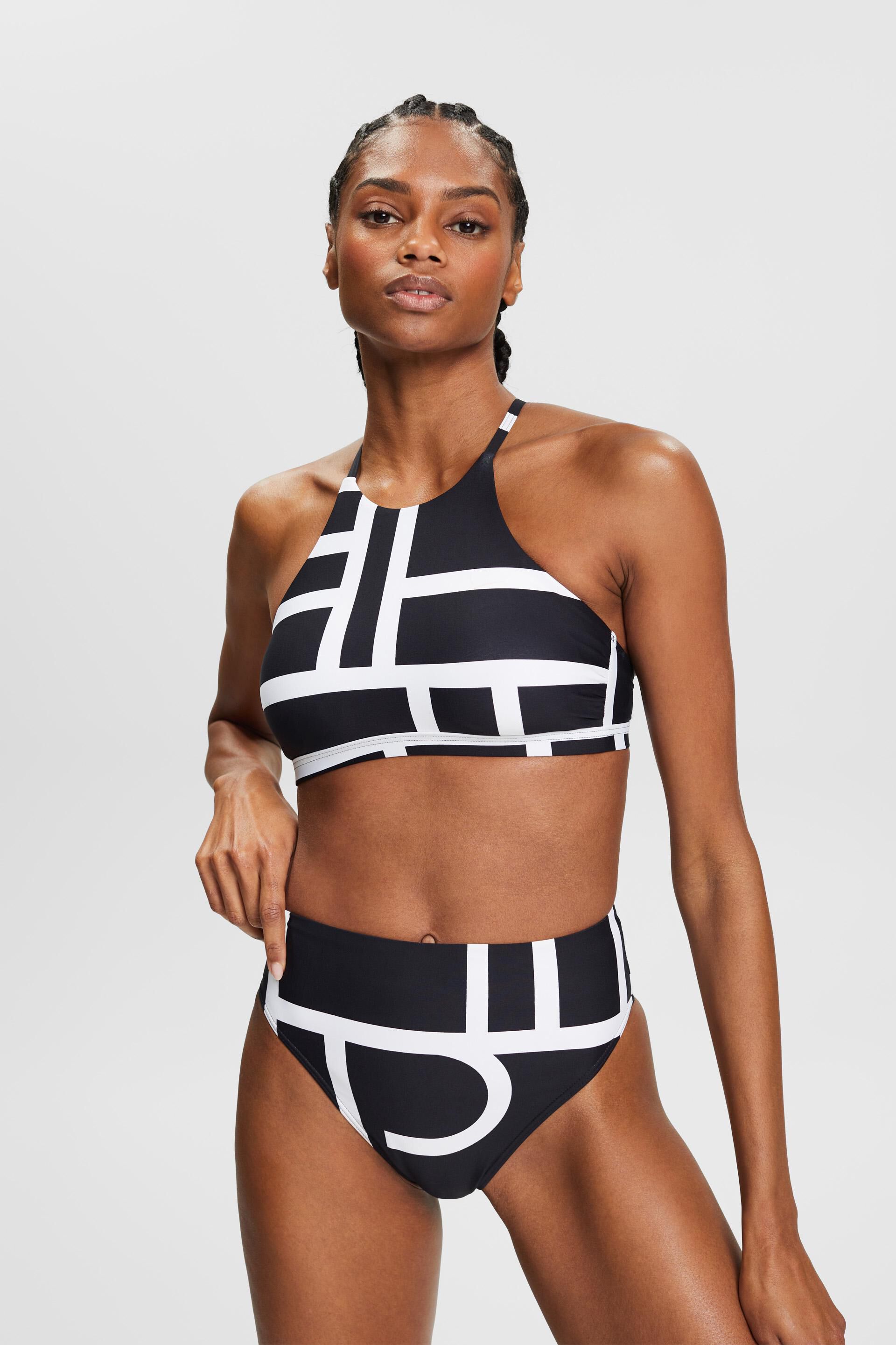 ESPRIT - Tri-colour padded underwire bikini top at our online shop
