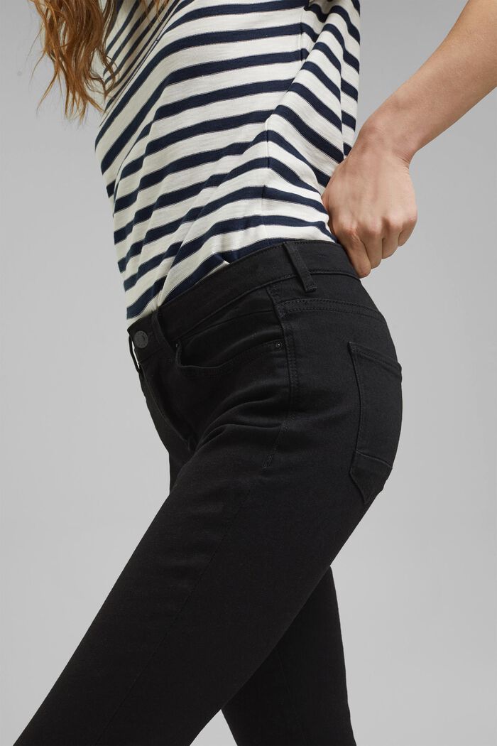 Stretch jeans containing organic cotton, BLACK RINSE, detail image number 2