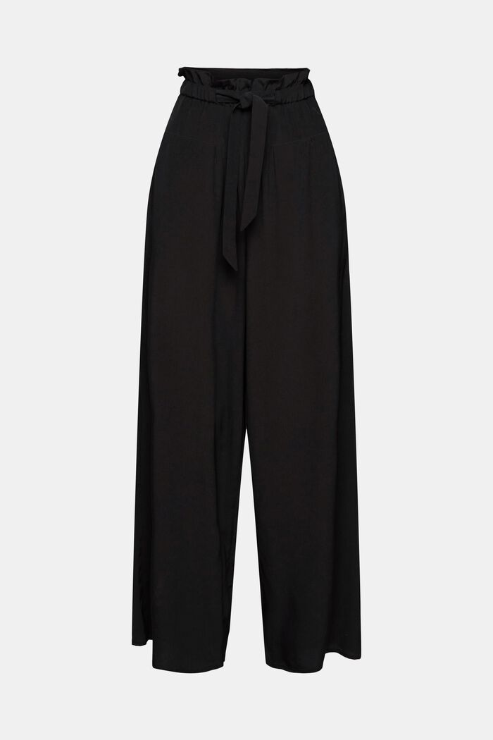 Trousers with a wide leg, made of LENZING™ ECOVERO™