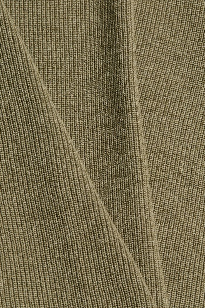 Knitted jumper made of 100% organic cotton, PALE KHAKI, detail image number 4