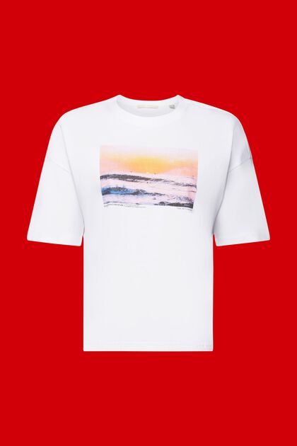 Cotton T-shirt with front print