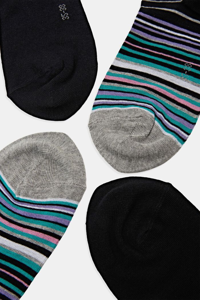 2-Pack Organic Cotton Socks, BLACK, detail image number 1