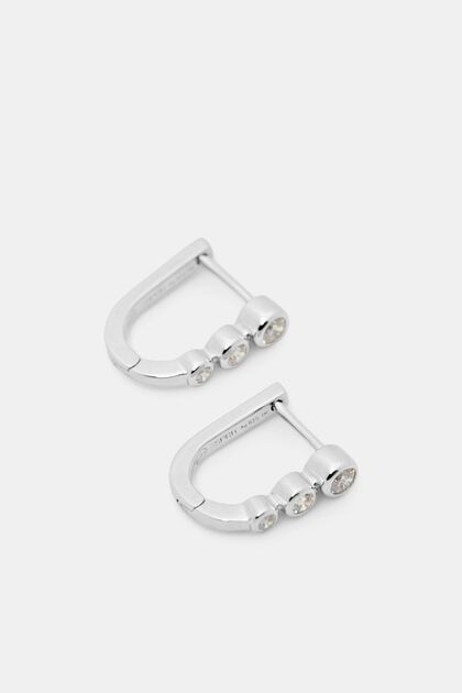 Sterling Silver Zirconia Mini Earrings