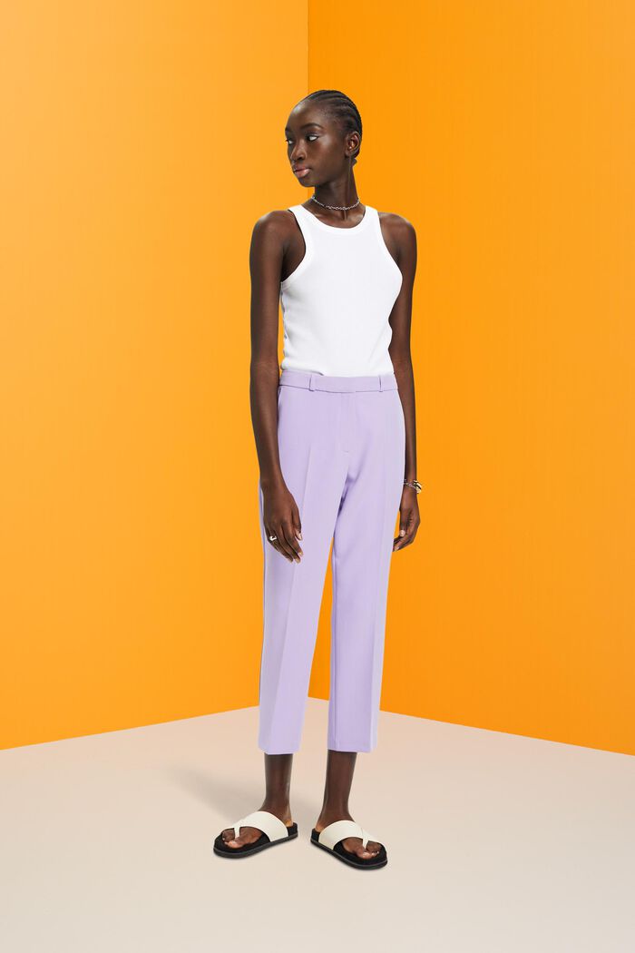 Cropped business trousers, LAVENDER, detail image number 4