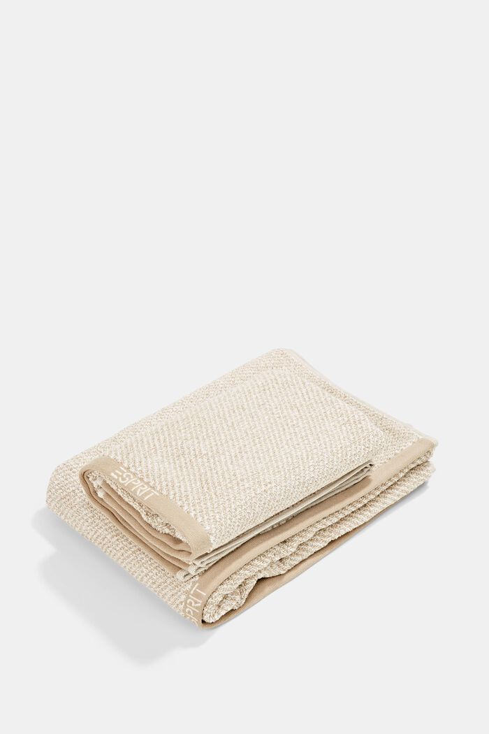 Melange towel, 100% cotton, SAND, detail image number 0