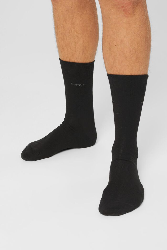 10-pack of socks, organic cotton blend, BLACK, detail image number 1