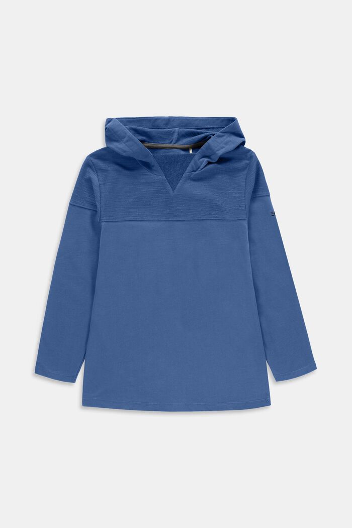 Textured hoodie, 100% cotton