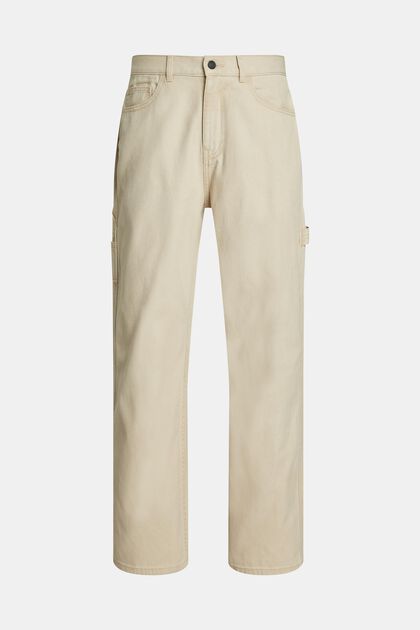 Straight fit carpenter chinos, SAND, overview