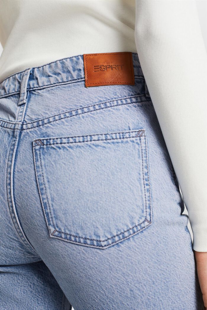 High-Rise Retro Straight Jeans, BLUE LIGHT WASHED, detail image number 4