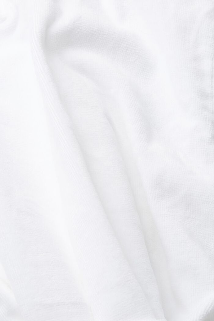 Suede bathrobe made of 100% cotton, WHITE, detail image number 4