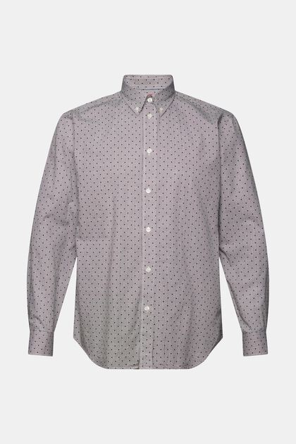 Patterned button-down shirt, 100% cotton