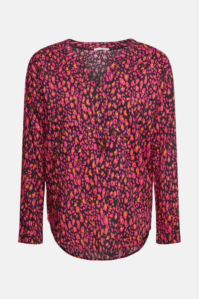Patterned blouse, DARK PINK, detail image number 5
