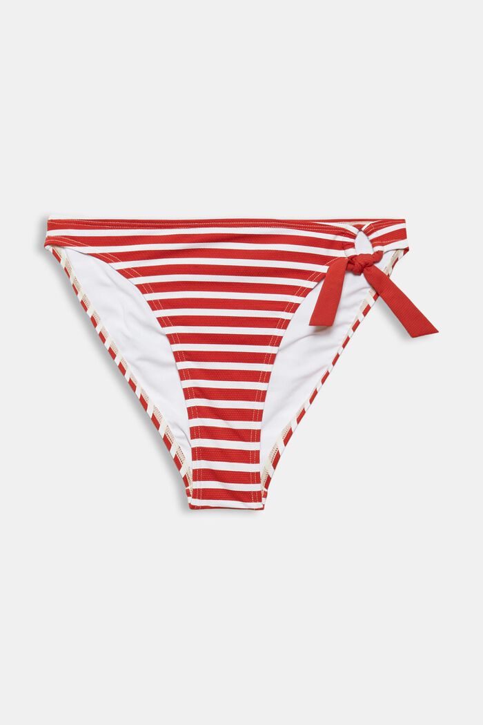 Recycled: striped bikini briefs, RED, detail image number 5