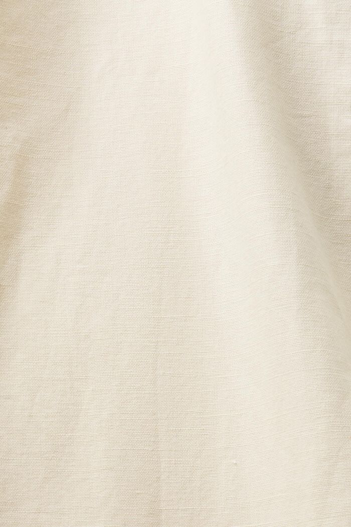 Cotton-Linen Cropped Culotte, CREAM BEIGE, detail image number 6