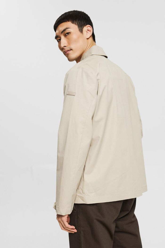 Made of recycled material: thin jacket with a turn-down collar, LIGHT BEIGE, detail image number 3