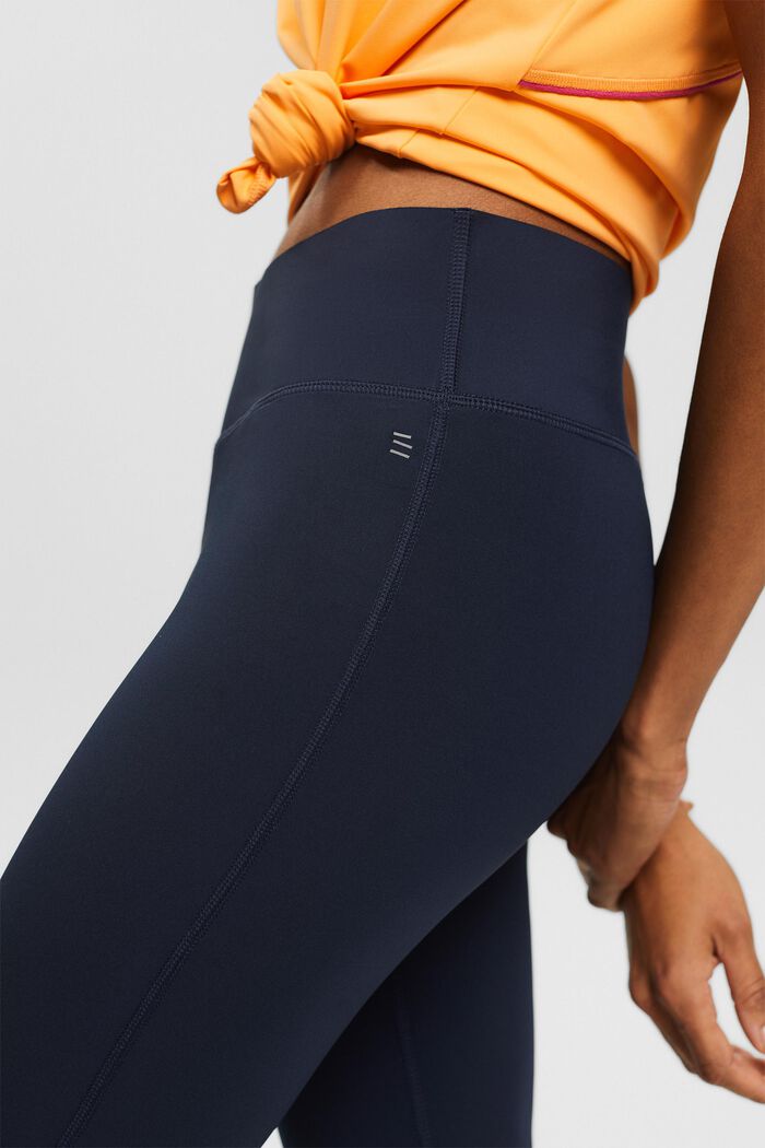 Recycled: Active leggings with E-DRY, NAVY, detail image number 4