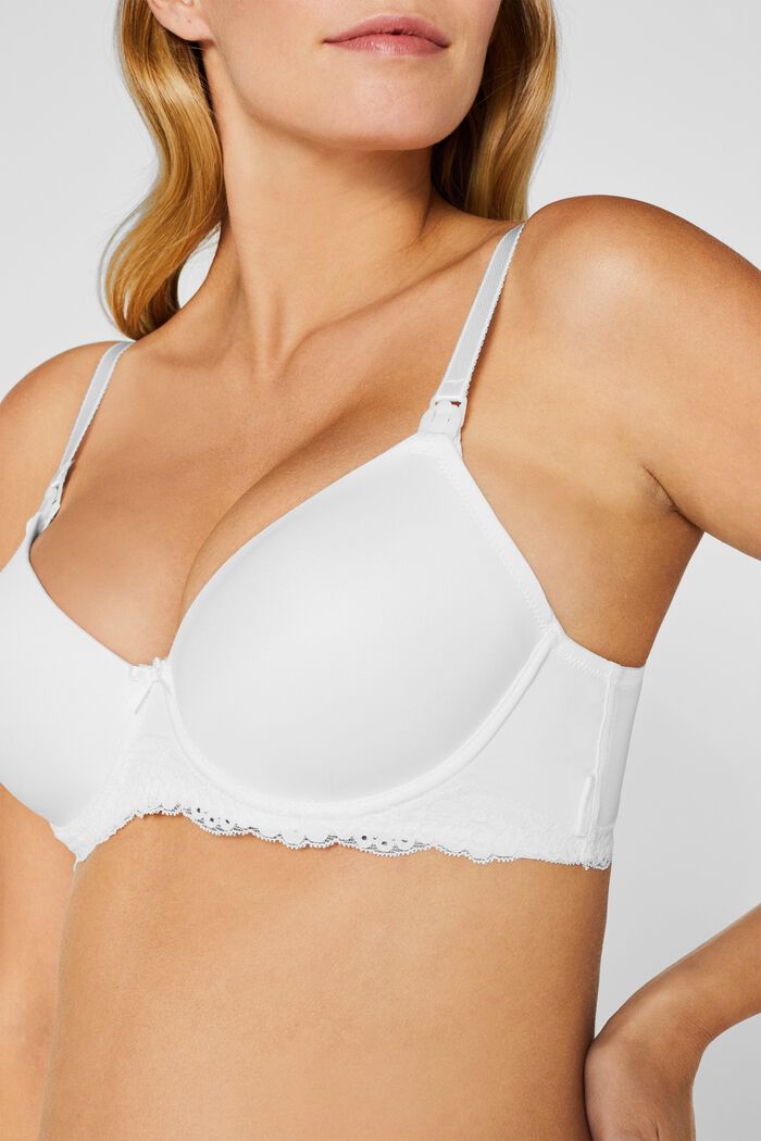 Nursing bra with underwiring and lace, NATURAL PEARL, detail image number 2