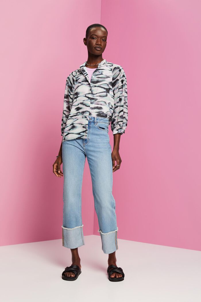 ESPRIT - Patterned chiffon blouse at our online shop