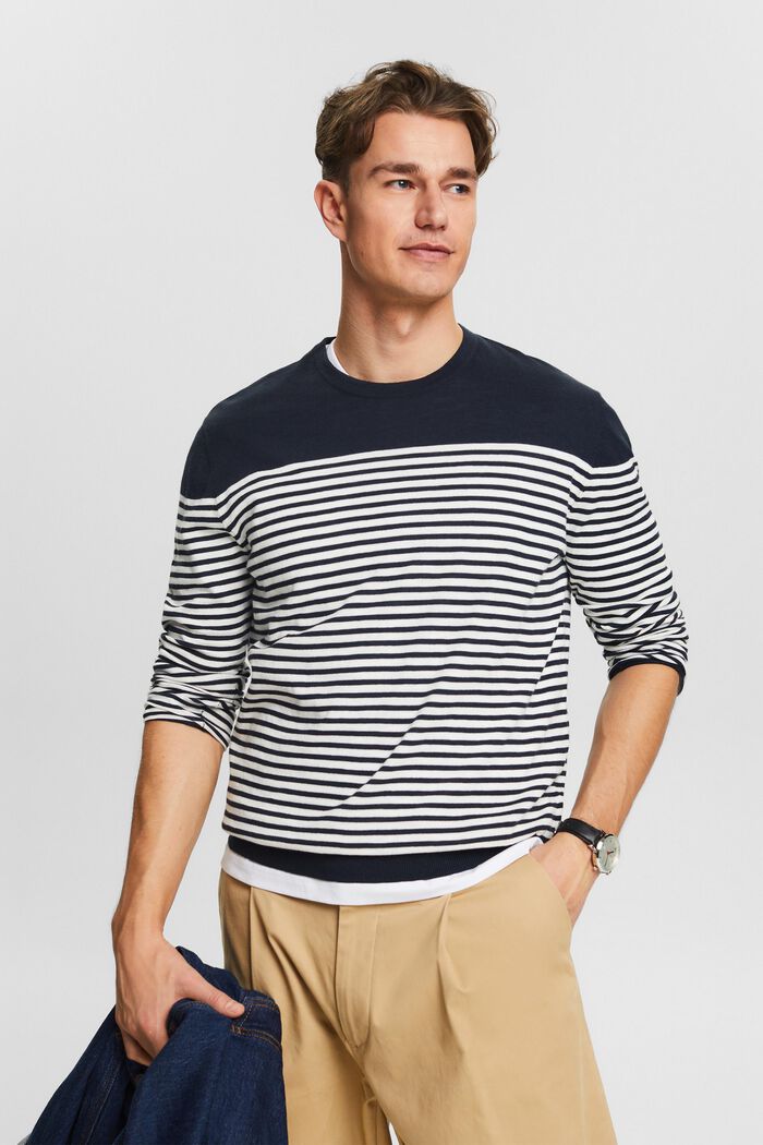 ESPRIT - Striped Cotton Sweater at our online shop