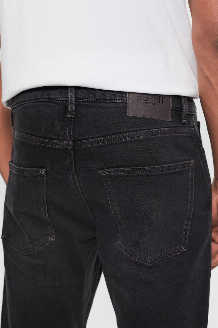 Mid-Rise Slim Jeans, BLACK DARK WASHED, detail image number 4