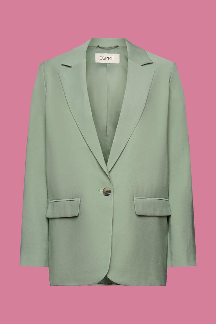 Loose-fitting blazer, LENZING™ ECOVERO™, PALE KHAKI, detail image number 5