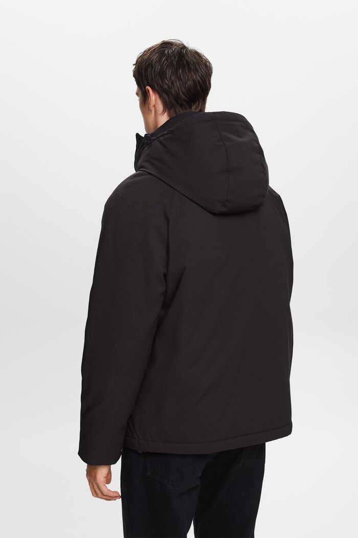 Hooded Down Coat, BLACK, detail image number 3