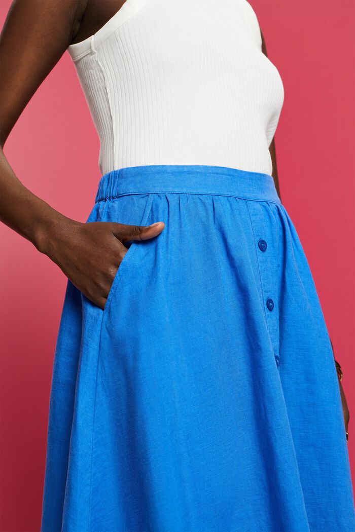 Dixie Shop Online Solid-colour pure cotton midi skirt with gemstone  detailing Sito Ufficiale