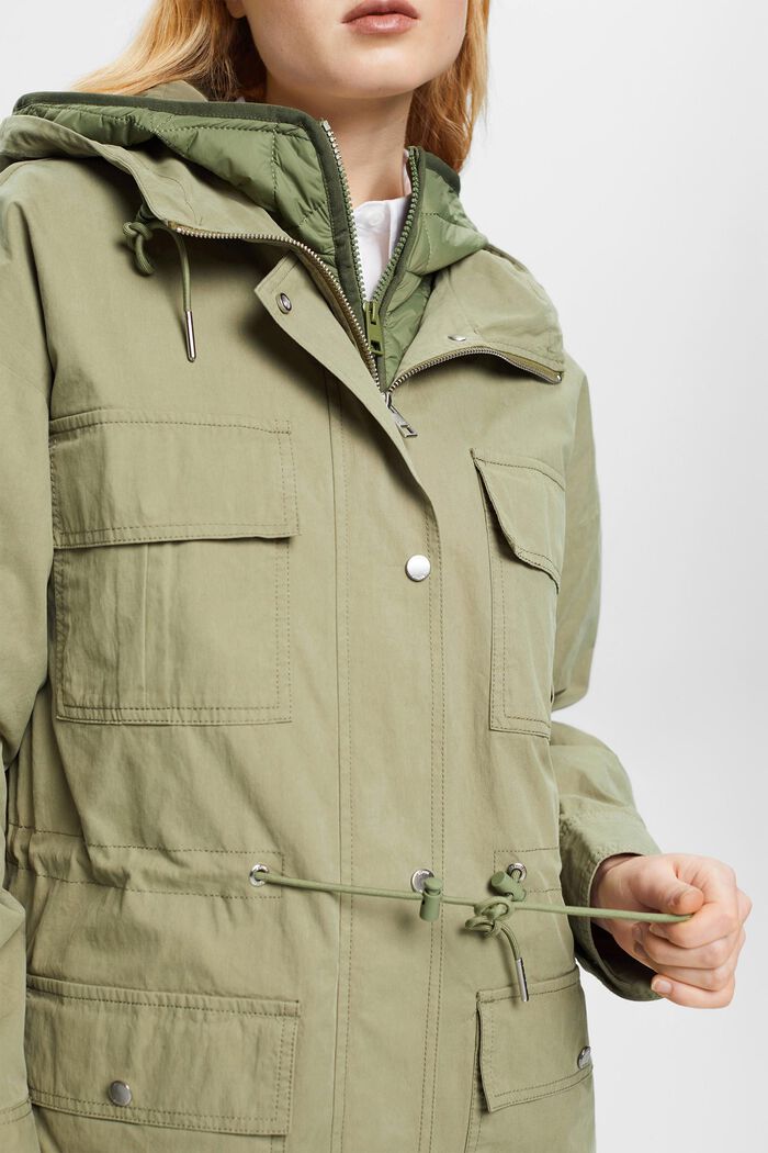 2-in-1 parka with gilet, LIGHT KHAKI, detail image number 2