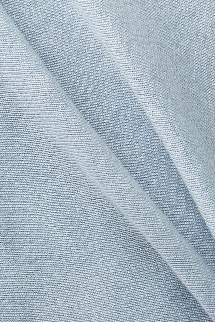 Handkerchief Hem Poncho, LIGHT BLUE, detail image number 4