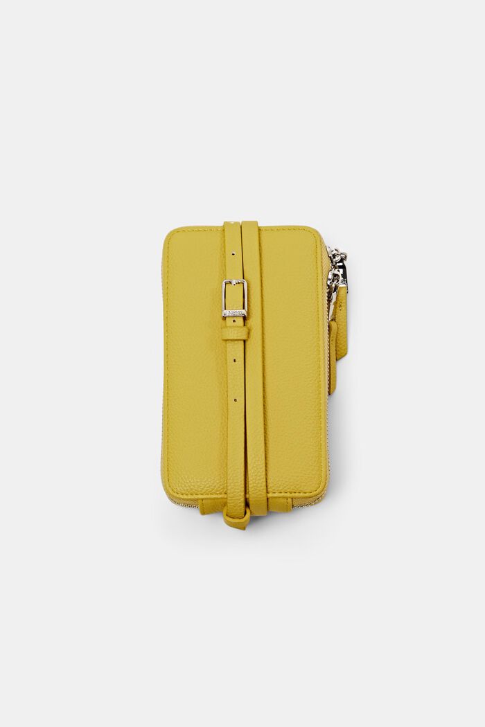 Faux leather phone bag, YELLOW, detail image number 0