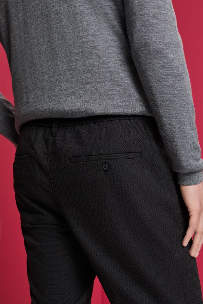 Brushed chino trousers, ANTHRACITE, detail image number 4