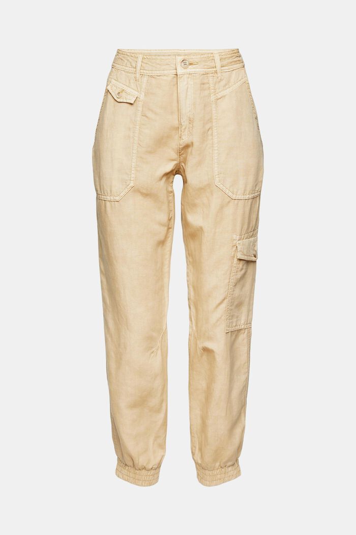 Linen blend: cargo trousers