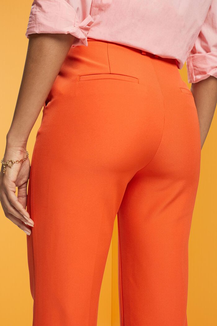 High-rise retro flared trousers, ORANGE RED, detail image number 4