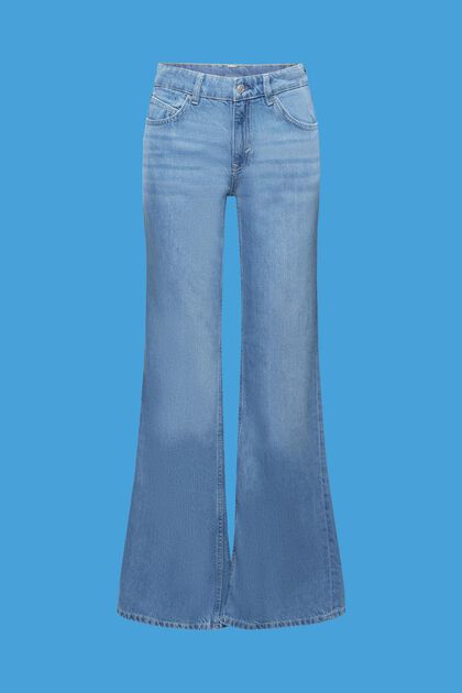 Mid-rise retro flared jeans