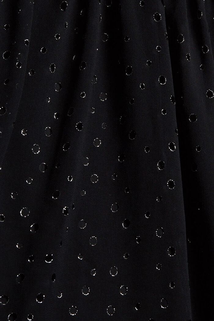 Recycled: chiffon dress with glitter, BLACK, detail image number 4