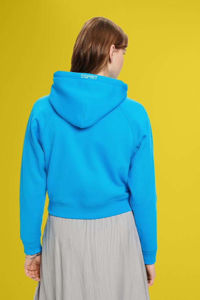 Cropped hoodie with dolphin logo, TURQUOISE, detail image number 3