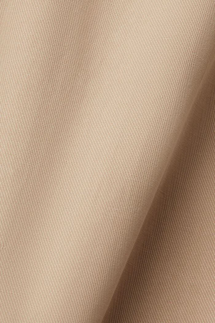 High-rise cropped wide leg trousers with linen, TAUPE, detail image number 5